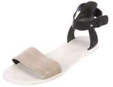 Thumbnail for your product : Vince Canvas & Leather Round-Toe Sandals