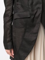 Thumbnail for your product : Isabel Benenato Curved-Hem Single-Breasted Blazer