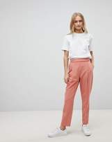 Thumbnail for your product : ASOS Design DESIGN Tailored Pleat Front High Waist Tapered Trouser With Button & Tab Detail