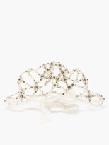 Thumbnail for your product : Simone Rocha Faux-pearl And Crystal-embellished Cap - Pearl