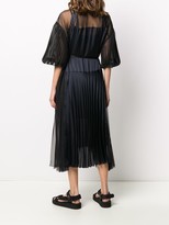 Thumbnail for your product : Sacai Pleated Sheer Detail Dress