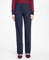 Thumbnail for your product : Brooks Brothers Wide-Leg Wool-Blend Pants