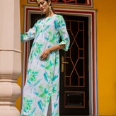 Thumbnail for your product : Nologo Chic NoLoGo-chic - Lime Flower Line Maxi Dress