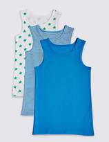 Thumbnail for your product : Marks and Spencer 3 Pack Pure Cotton Vests (18 Months - 8 Years)