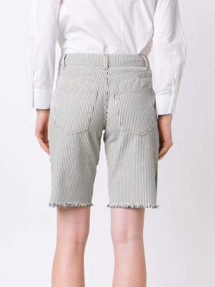 Alexander Wang T By striped denim shorts
