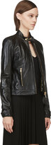 Thumbnail for your product : Versus Black Leather Safety Pin Jacket
