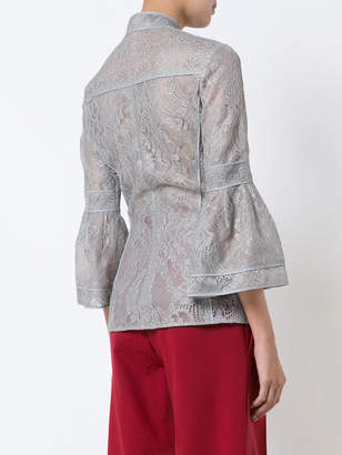J. Mendel lace ruffle blouse