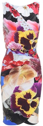 Roberto Cavalli Floral-printed stretch wrap dress