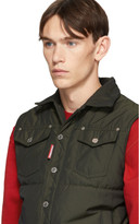 Thumbnail for your product : DSQUARED2 Green Canvas Puffer Vest