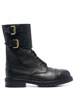 Thumbnail for your product : Semi-Couture Buckle-Detail Round-Toe Boots
