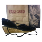 Thumbnail for your product : Pare Gabia Black Suede Sandals
