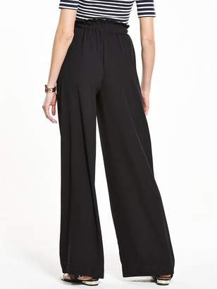 Very Wide Leg Crepe Palazzo Trousers