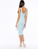 Thumbnail for your product : ASOS Crepe Twist Cut Out Midi Dress
