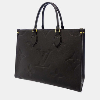 new LOUIS VUITTON ONTHEGO MM black Bicolor EMPREINTE leather tote bag