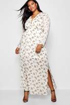 Thumbnail for your product : boohoo Plus Ditsy Floral Cage Back Maxi Dress