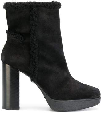 Tod's faux shearling-trimmed ankle boots