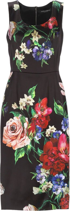 Dolce & Gabbana Floral Printed Sleeveless Dress