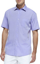 Thumbnail for your product : Vince Mason's Jeans Solid Woven Short-Sleeve Shirt, Lilac
