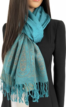 The Accessory Co. Women Pashmina Scarf Shawl Wrap - Large Long Paisley  Floral Rainbow Ladies Scarves - ShopStyle