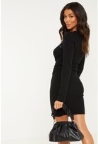 Thumbnail for your product : Quiz Pearl Detail Jumper Dress - Black