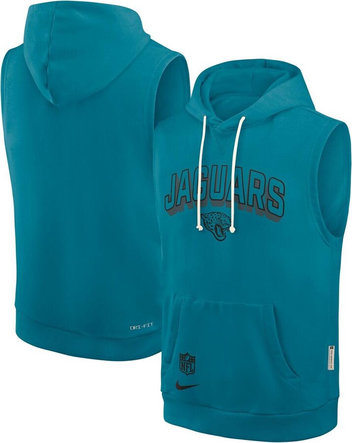 Nike Men's Teal Jacksonville Jaguars Sideline Performance Sleeveless Pullover Hoodie