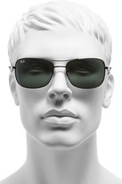 Thumbnail for your product : Ray-Ban 58mm Steel Aviator Sunglasses