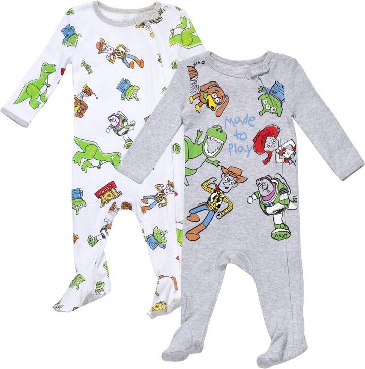Toy Story Baby Boys 2 Pack Sleep N' Play Coveralls - Toy story / grey