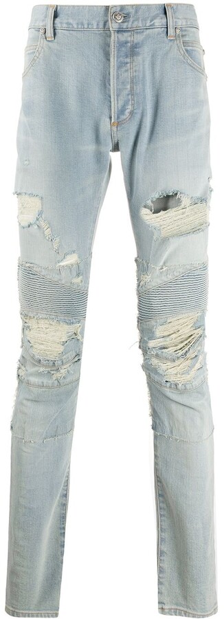balmain biker jeans sale