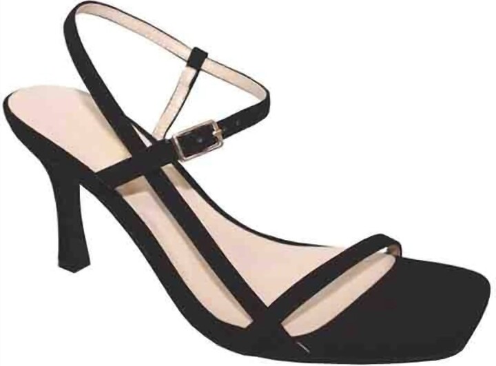 Let's See Style Women's Marie Heel In Nubuck Black