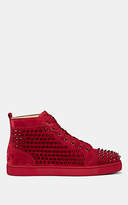 Thumbnail for your product : Christian Louboutin Men's Louis Flat Suede Sneakers - Wine
