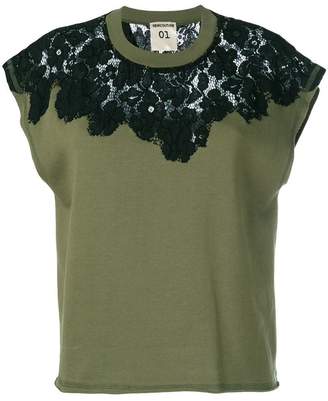 Semi-Couture Semicouture lace insert T-shirt
