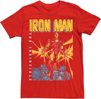 Licensed Character Men's Marvel Avengers Iron Man The Invincible Dark Portrait Tee
