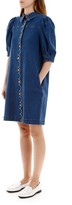 Thumbnail for your product : See by Chloe Scallop Embroidery Denim Dress