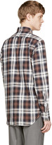 Thumbnail for your product : Thom Browne Navy & Brown Plaid Shirt
