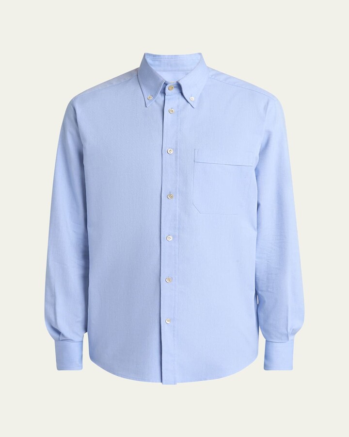 Valentino Garavani Men's Oxford Button-Collar Dress Shirt