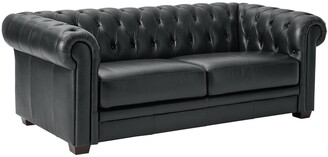Argos Home Chesterfield 3 Seater Leather Sofa