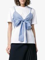 Thumbnail for your product : MSGM T shirt with bralet detail