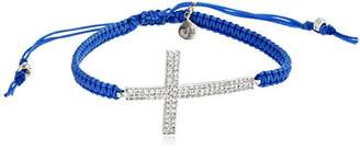 Tai Braided Cord with Large Cross Bracelet