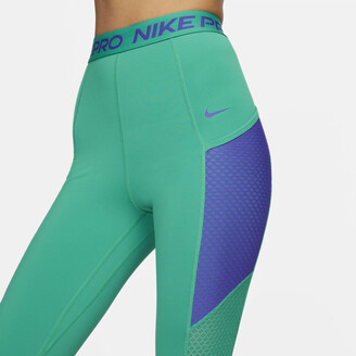 Nike Women's Pro High-Waisted 7/8 Leggings with Pockets in Green -  ShopStyle Activewear Pants