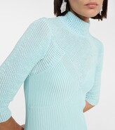Thumbnail for your product : Givenchy Ruffled ribbed-knit minidress