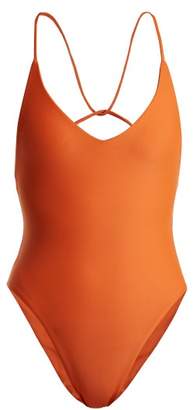 JADE SWIM Micro Links Racer-back Swimsuit - Womens - Orange