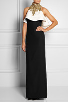 Thumbnail for your product : Alexander McQueen Embellished crepe and silk-satin gown