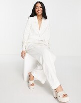 Thumbnail for your product : Hope & Ivy Bridal Peyton crop blazer in ivory - part of a set