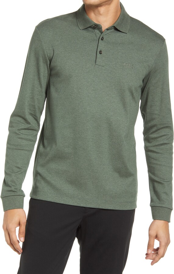 Hugo Boss Long Sleeve Polo | Shop the world's largest collection of fashion  | ShopStyle