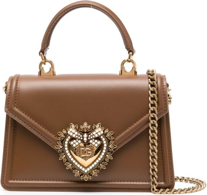 Sicily leather crossbody bag Dolce & Gabbana Camel in Leather