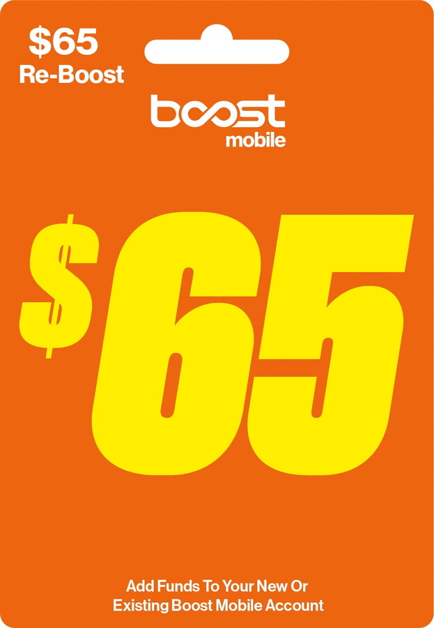 Boost Mobile $65 Direct Top Up