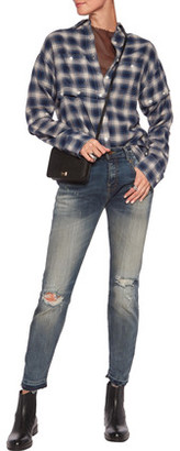 R 13 Boy High-Rise Distressed Skinny Jeans