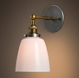 Thumbnail for your product : Restoration Hardware 20th C. Factory Filament Milk Glass Cloche Sconce