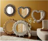 Thumbnail for your product : Gallery Heart Shaped Mirror with Rose Detail