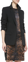 Thumbnail for your product : Reed Krakoff Blazer Jacket with Leather, Black